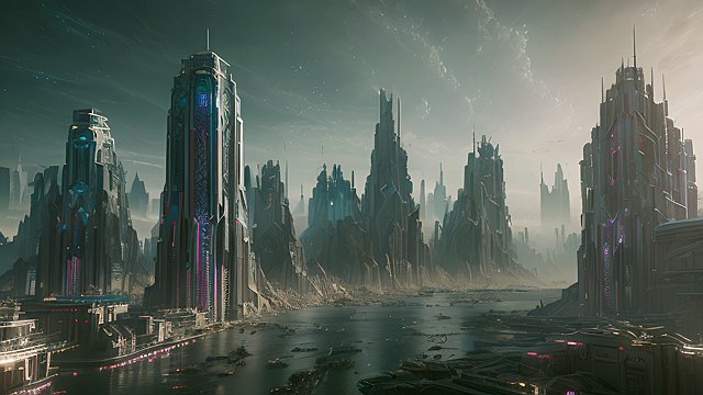 sxnfv style, A grand city in the year 2100, atmospheric, hyper realistic, epic composition cinematic