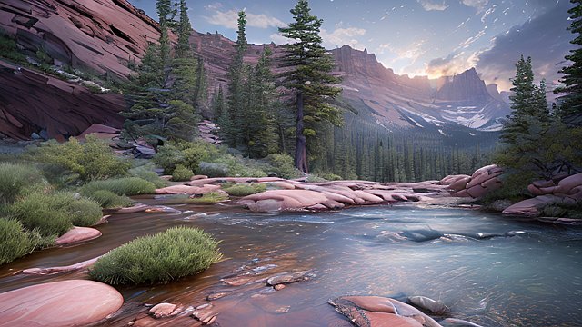 amazing shot in the Uintas - high-resolution, ultra-detailed, 3D, hyper-realistic, photorealistic